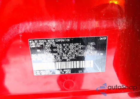 2009 Toyota Rav4 Limited z USA, uszkodzony, nr VIN JTMBK31V49D007201